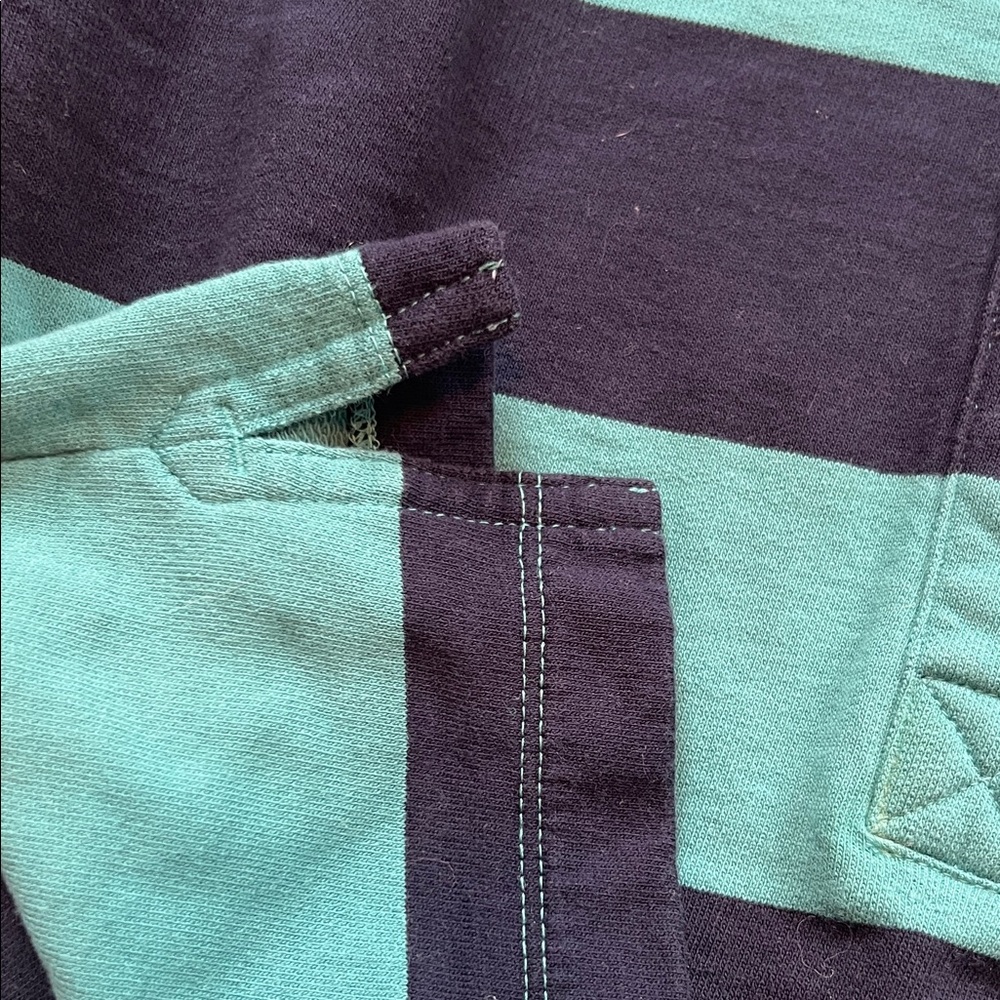 L.L. Bean Women’s Rugby Shirt - Teal and Navy - Picture 5 of 6